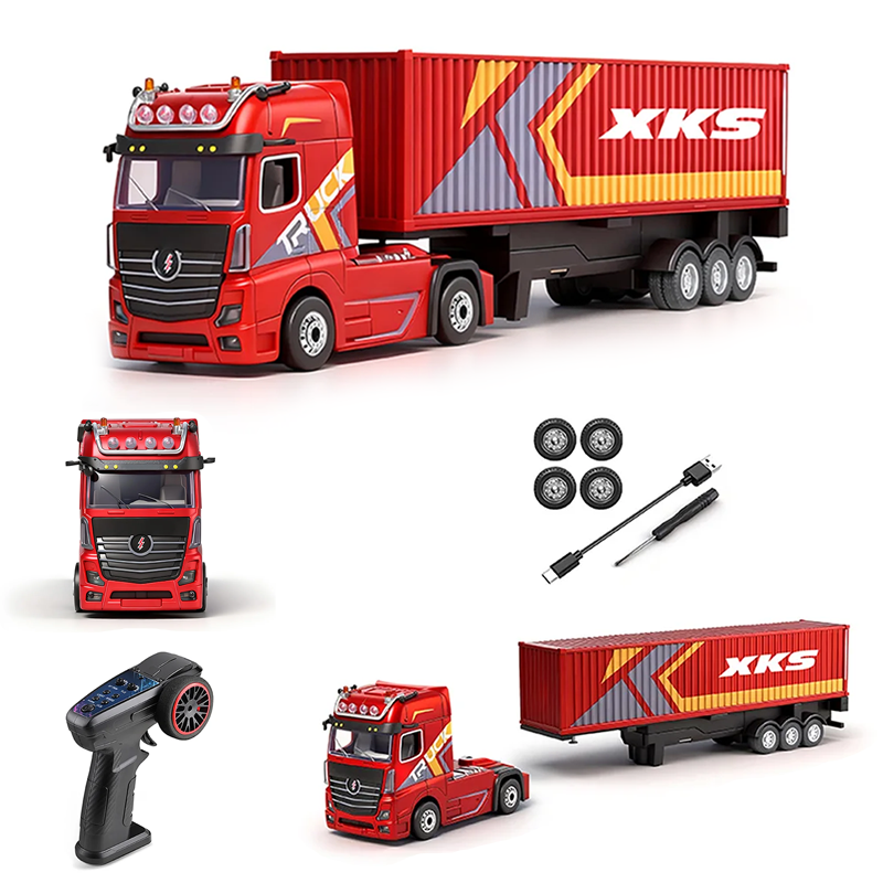 1/64 Scale RC 4WD Mini Alloy Container Drift Truck - WLY28