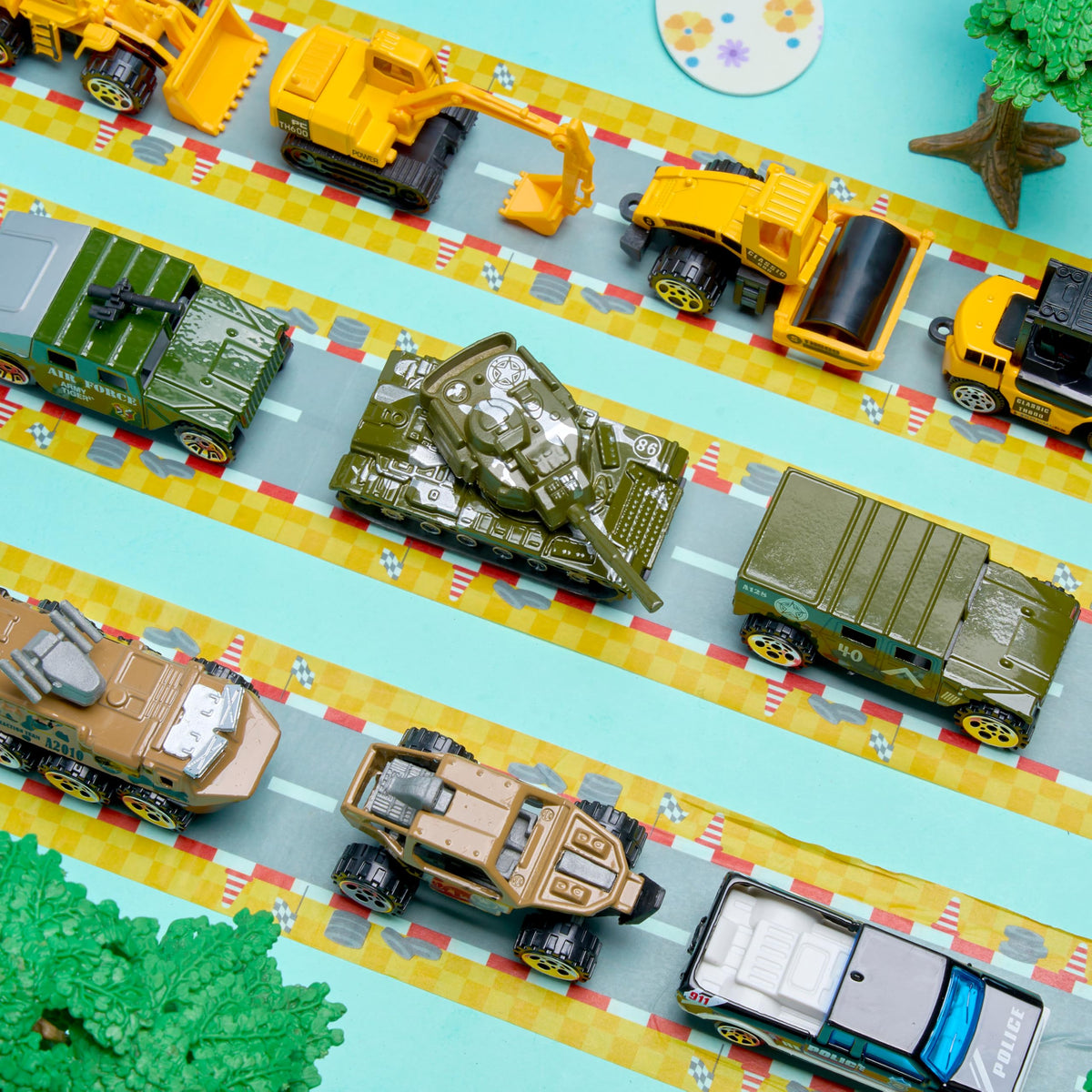 12Pcs Easter Eggs Prefilled with Die-cast Vehicles For Kids Easter Hunt Party Favors