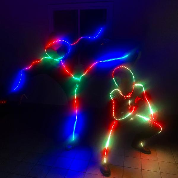 Luminoid Digital Smart Light-up LED Stick Figure w/ Free Rechargeable Battery