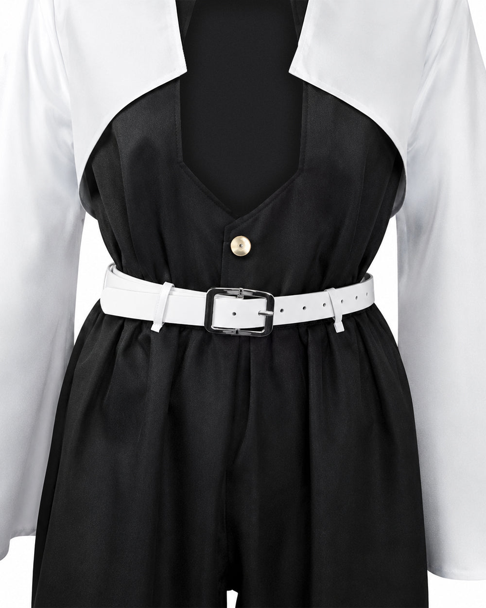 Adult Black and White Warrior Costume Set