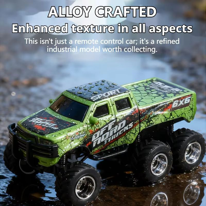 1/64 Off-Road High-Speed Six-Wheel Alloy Remote Control Car - TCY24