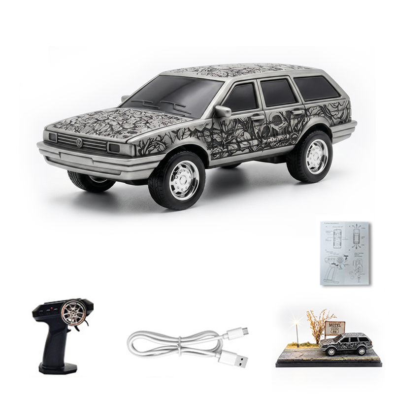 1:64 Scale Rose & Skull Engraved Alloy Santana RC Car - T03