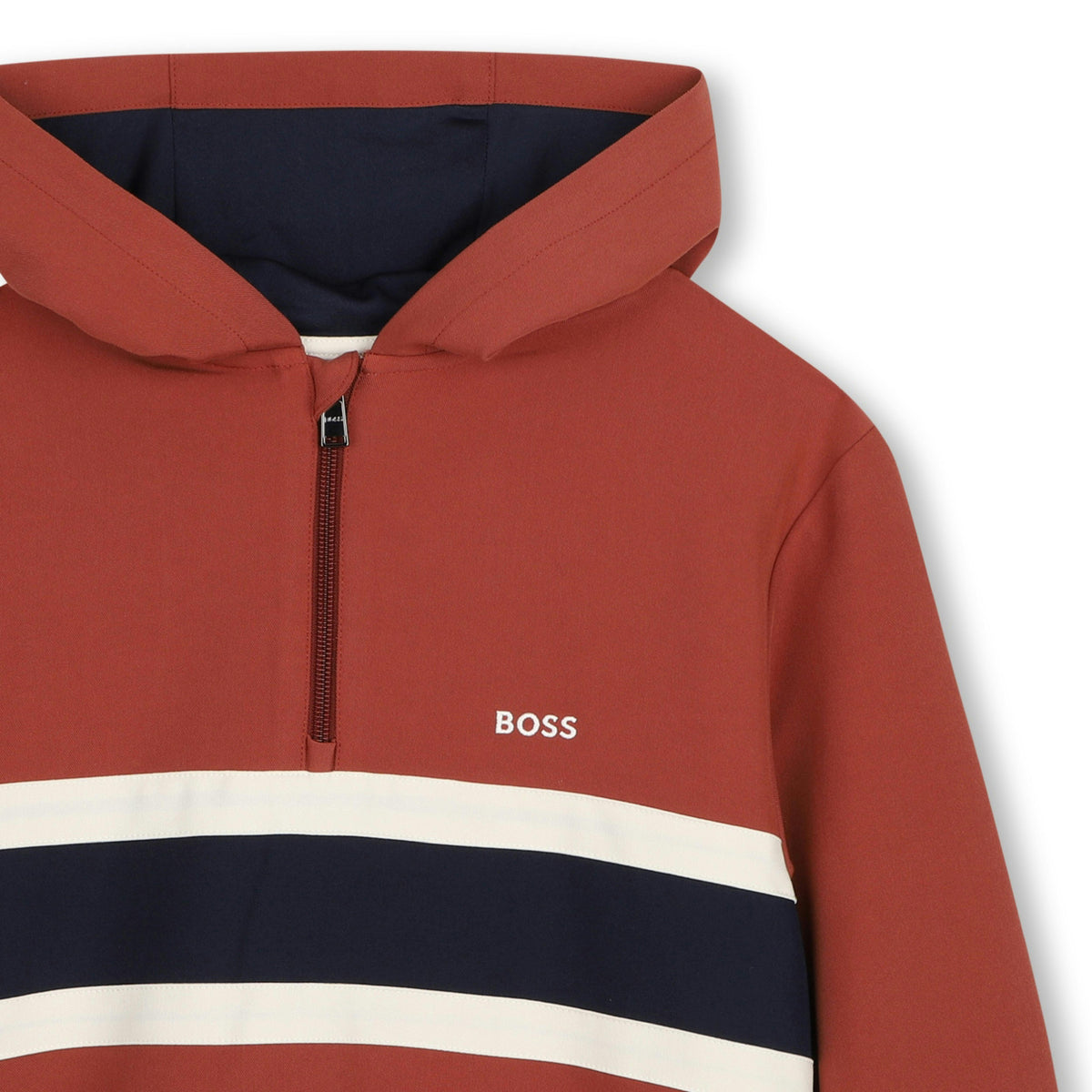 Crimson Rust Half-Zip Hoodie