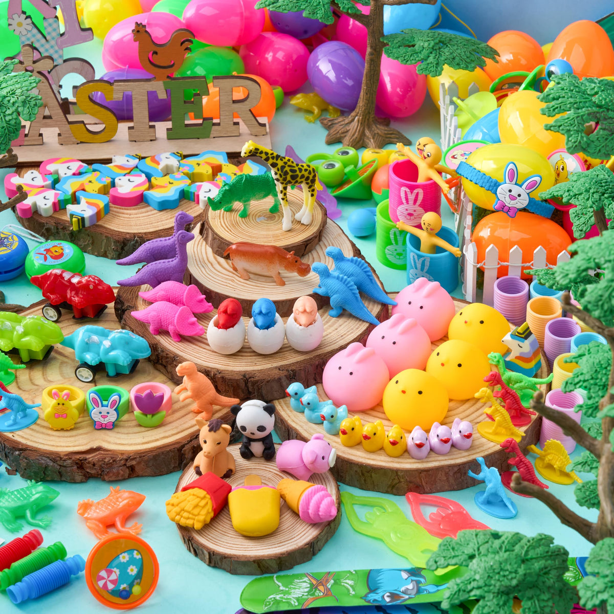 200 PCS Prefilled Easter Eggs with Toys for Easter Hunt & Party Favors