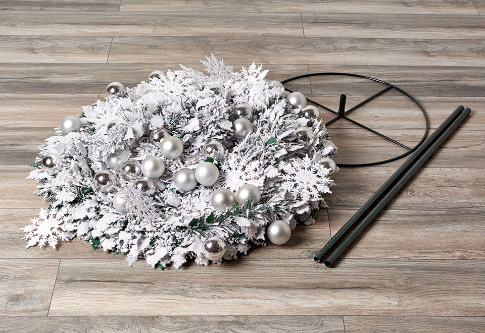Pop-Up 6 Ft. White Flocked Christmas Tree