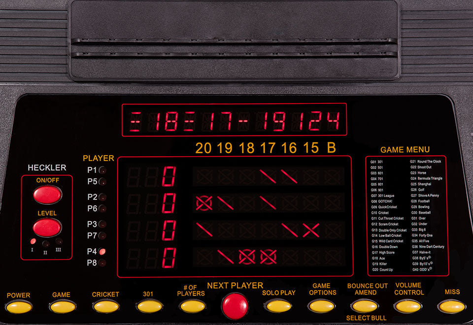 Electronic Arcade Dartboard Cabinet with Cricket Pro
