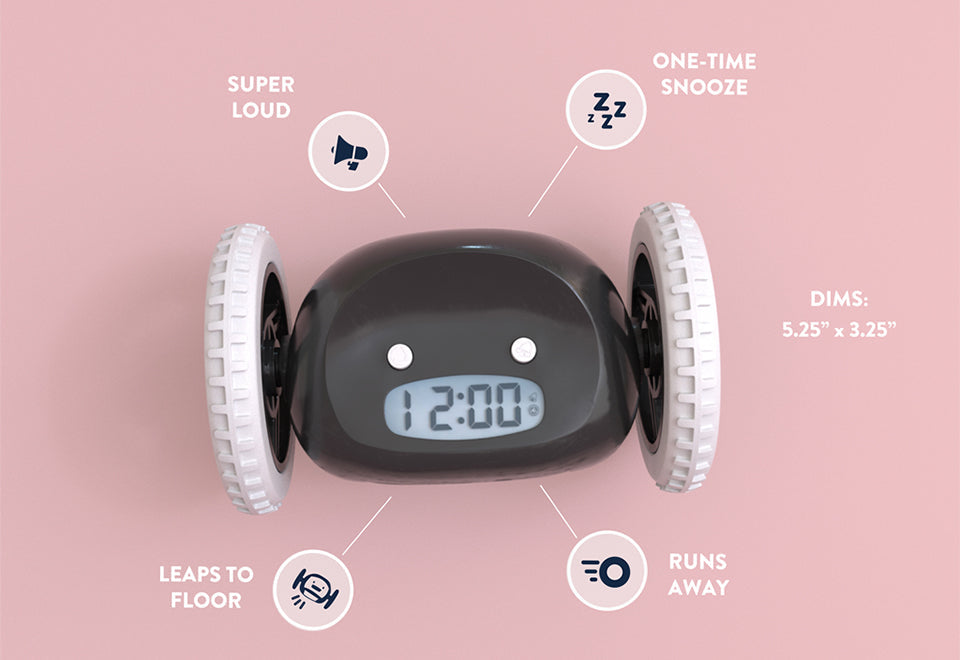 Alarm Clock on Wheels