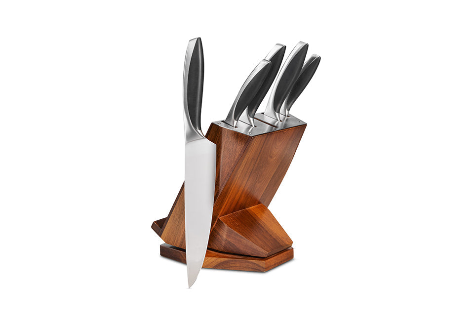 Knife Block Set with Tablet Holder
