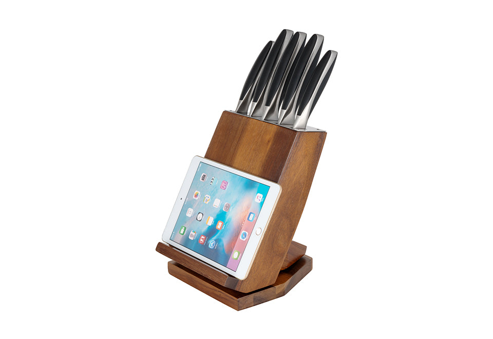 Knife Block Set with Tablet Holder