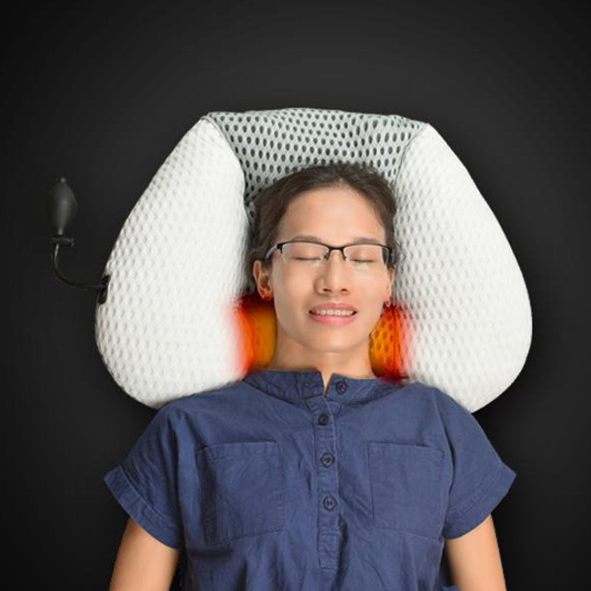 Height Adjusting Massage Pillow with Heat