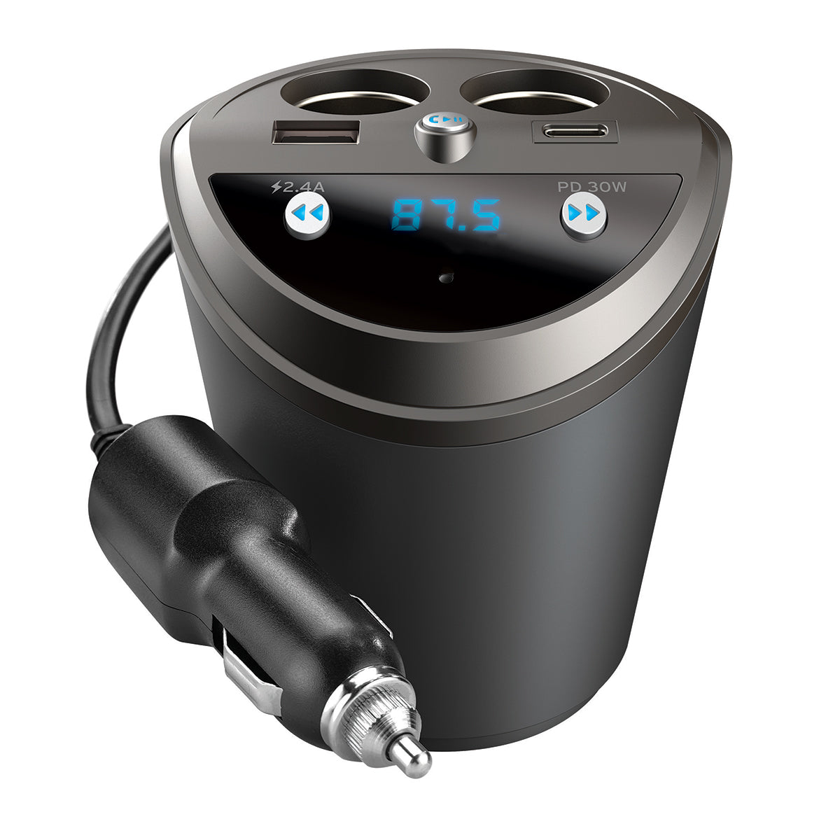 Cupholder Power Station and Bluetooth Transmitter