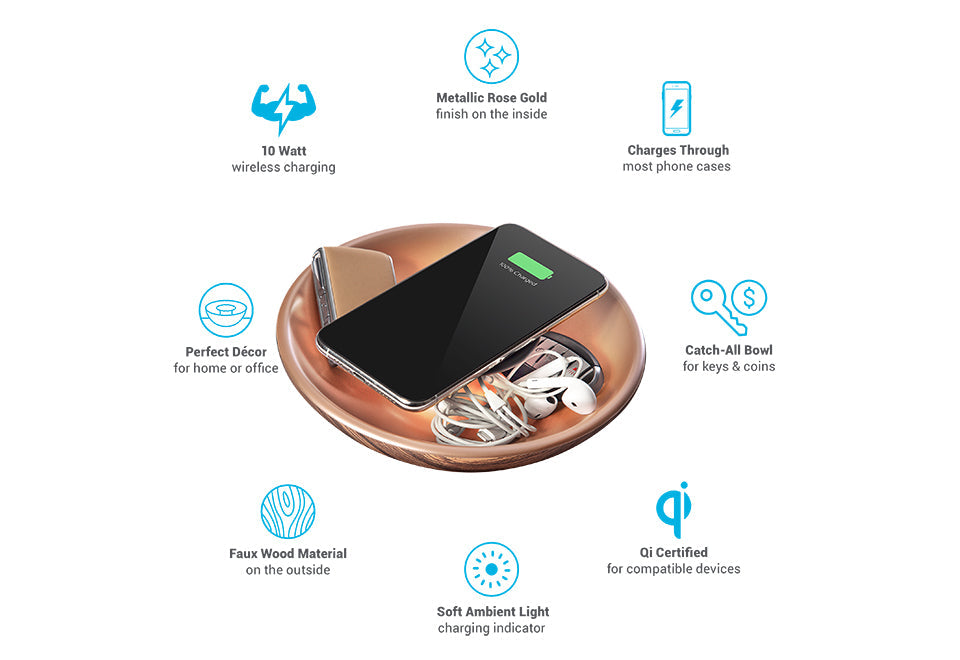 Wireless Charging Valet Bowl