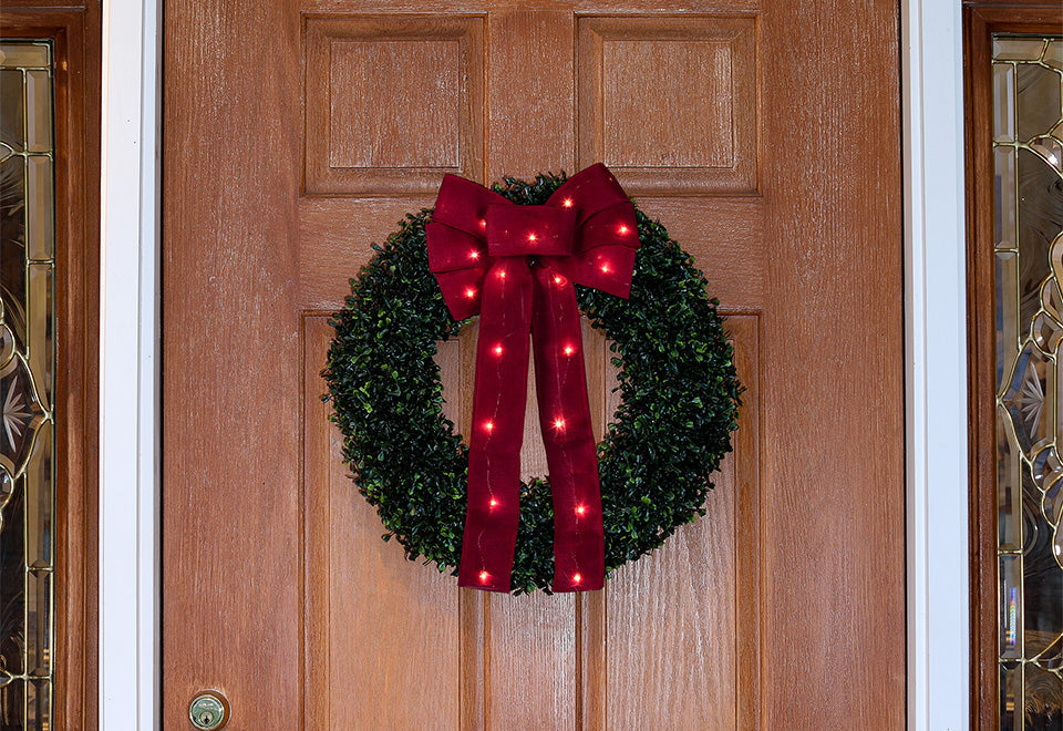 18” Cordless Light-Up Holiday Ribbon