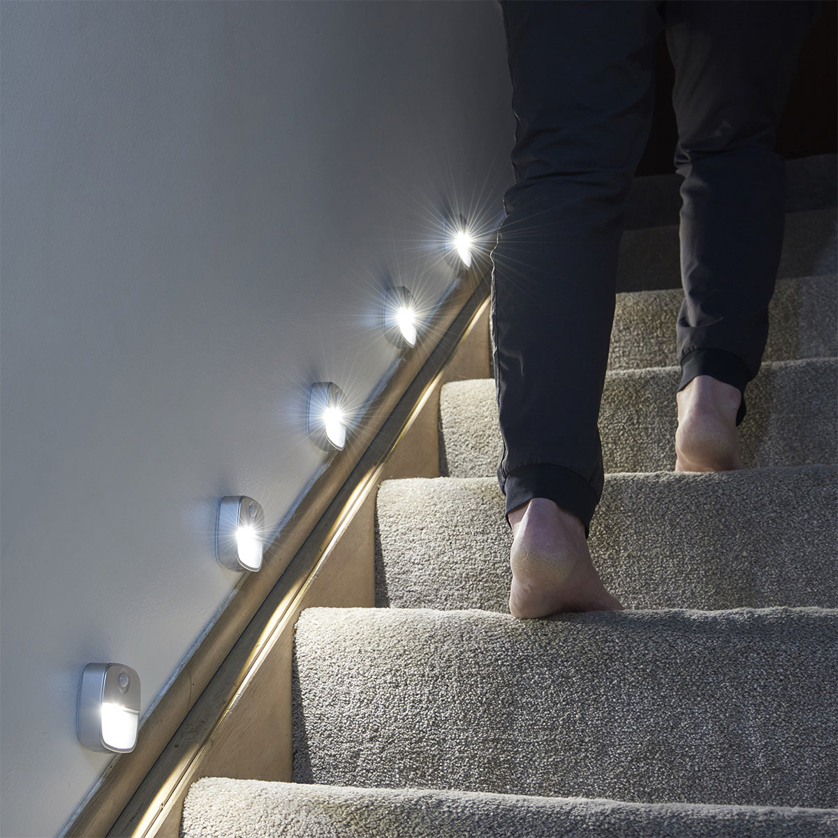 Motion Activated Place Anywhere Lights by Sharper Image (Set of 5)