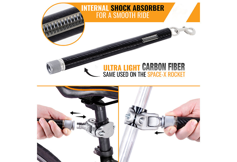 Swiveling Dog Bike Leash Attachment