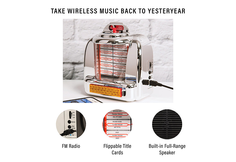 Tabletop Diner Jukebox Radio with Bluetooth