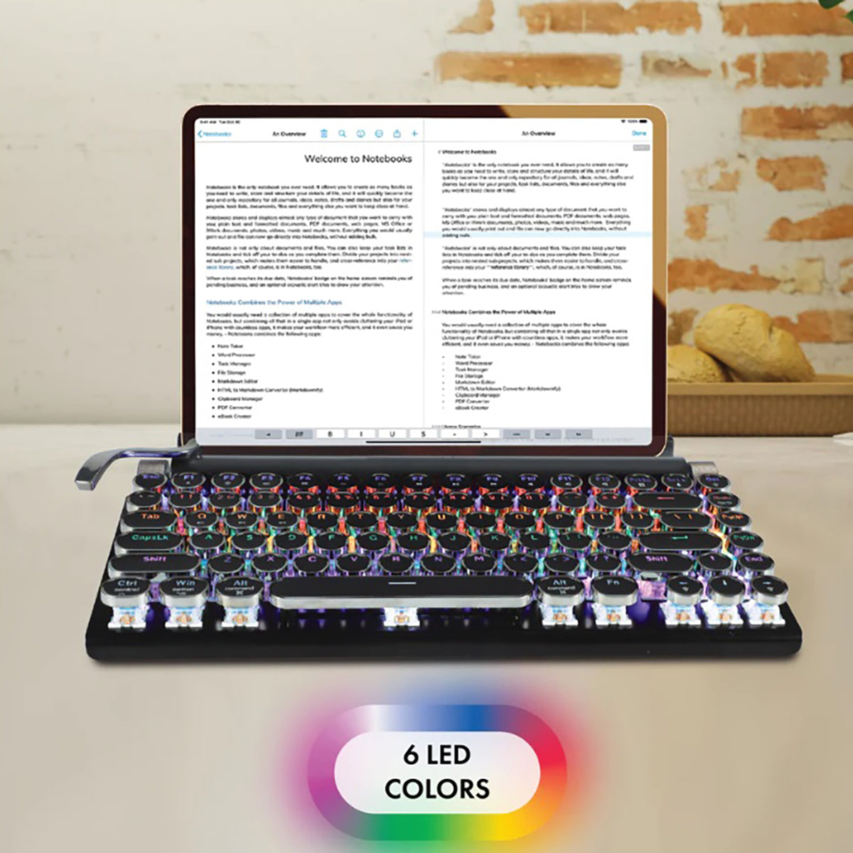 Retro LED Typewriter Keyboard
