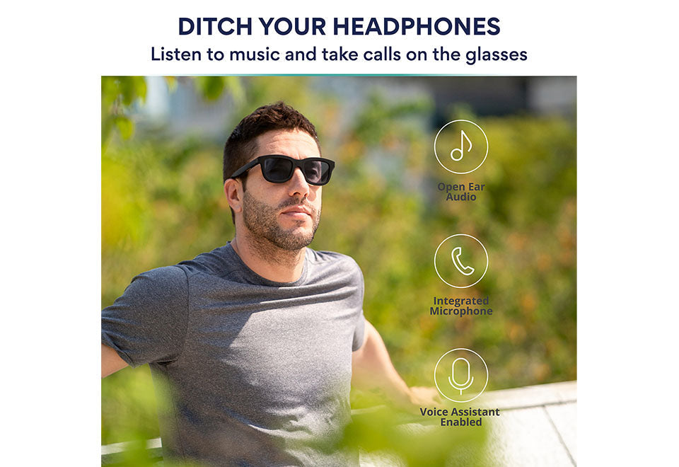 App-Enabled Tint Changing Smart Sunglasses with Audio