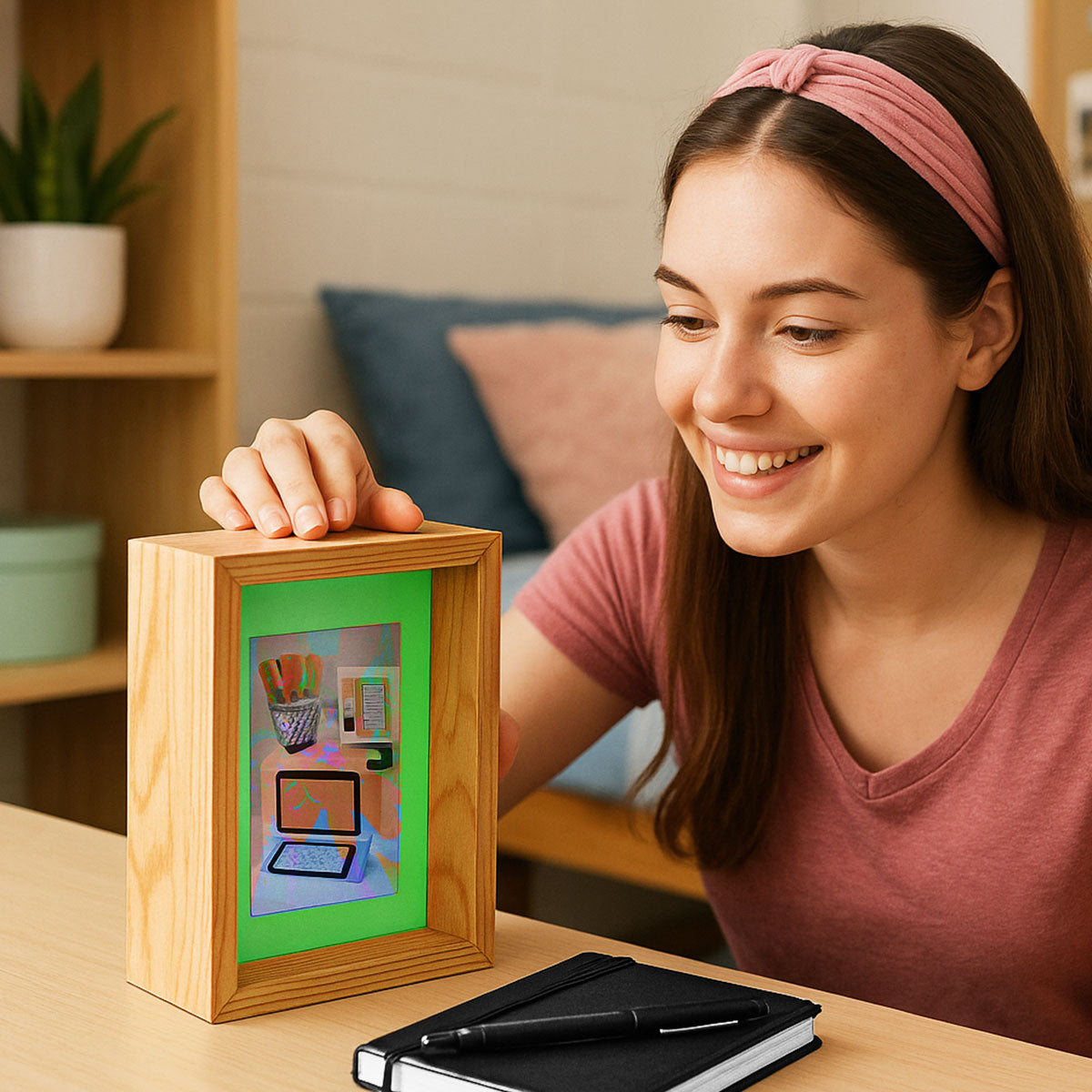 Long Distance Friendship Picture Frame Lamps (Set of 2)