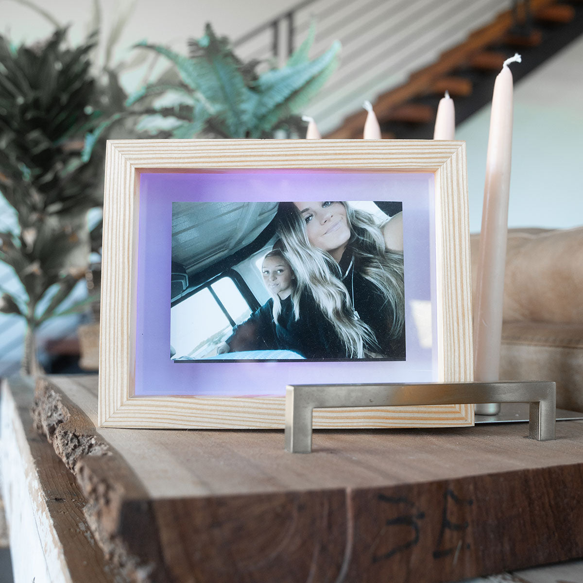 Long Distance Friendship Picture Frame Lamps (Set of 2)