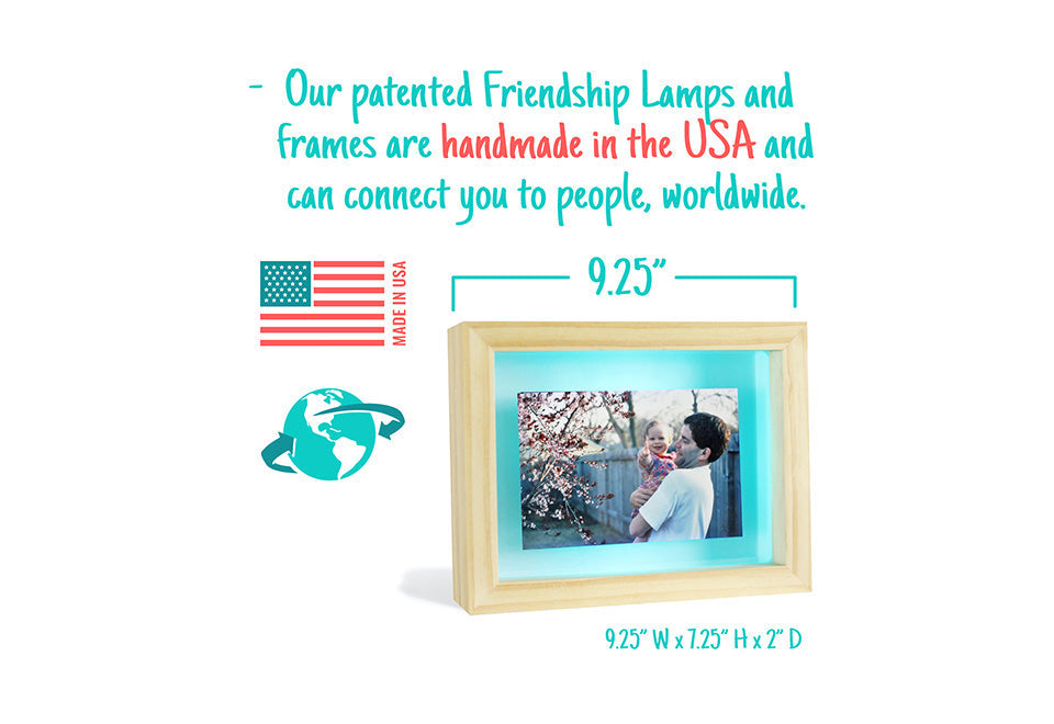 Long Distance Friendship Picture Frame Lamps (Set of 2)