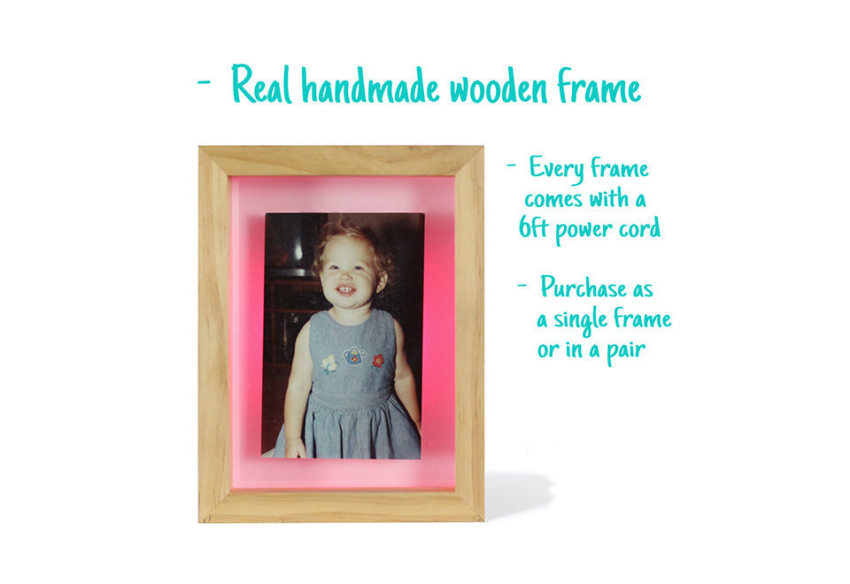 Long Distance Friendship Picture Frame Lamps (Set of 2)