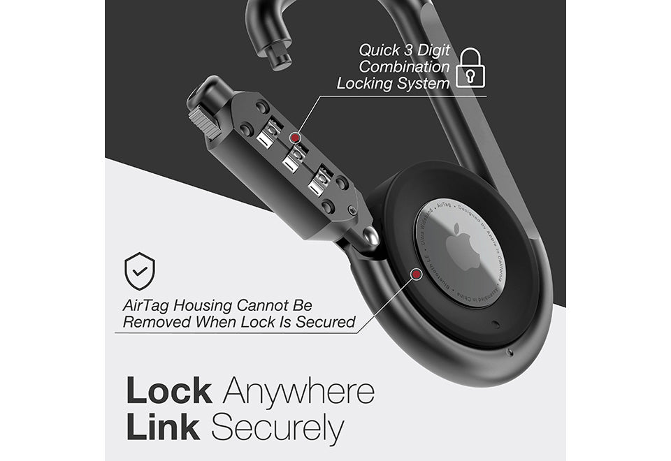Carabiner AirTag Combination Lock