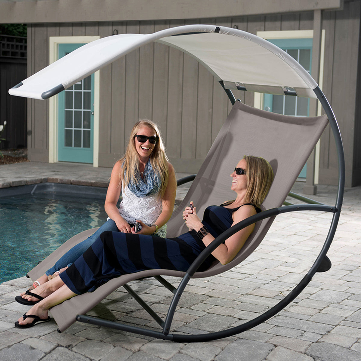 Double Chaise Rocker Lounger