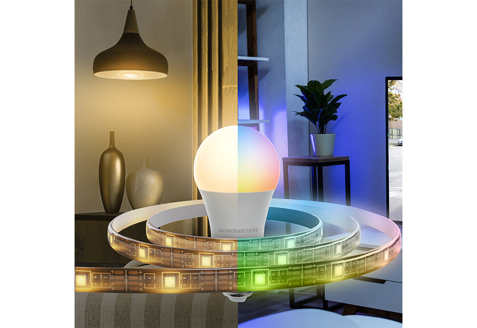 LED Smart Light Bulb and Light Strip Kit