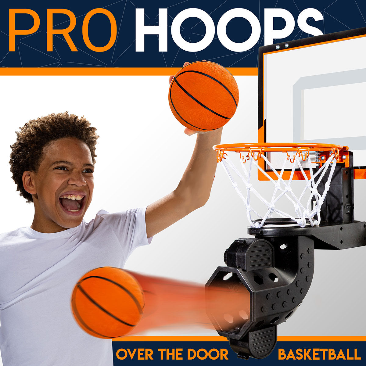 Over the Door Basketball Hoop with Electric Return