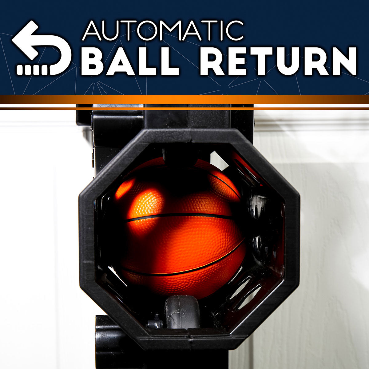 Over the Door Basketball Hoop with Electric Return