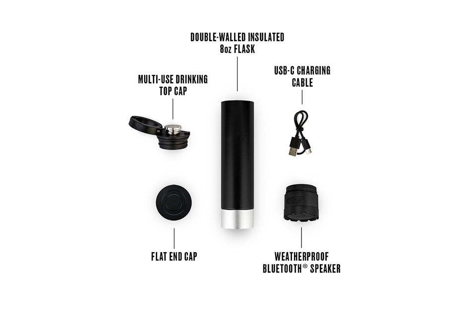 Insulated Flask with Built-In Bluetooth Speaker