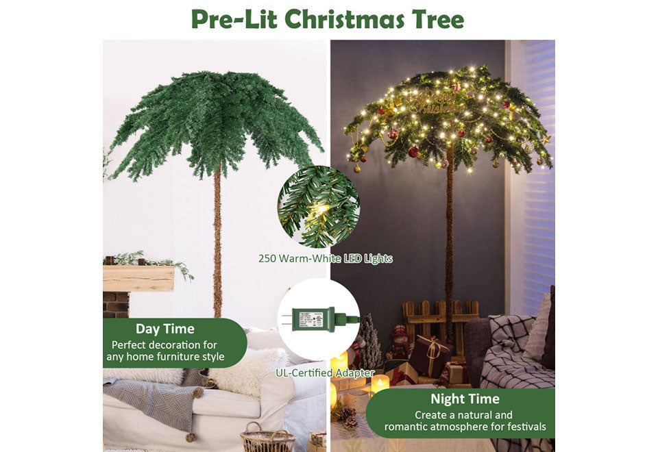 6-Ft. Pre-Lit Christmas Palm Tree