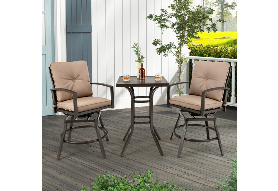 3-Piece Swivel Bar Table Set