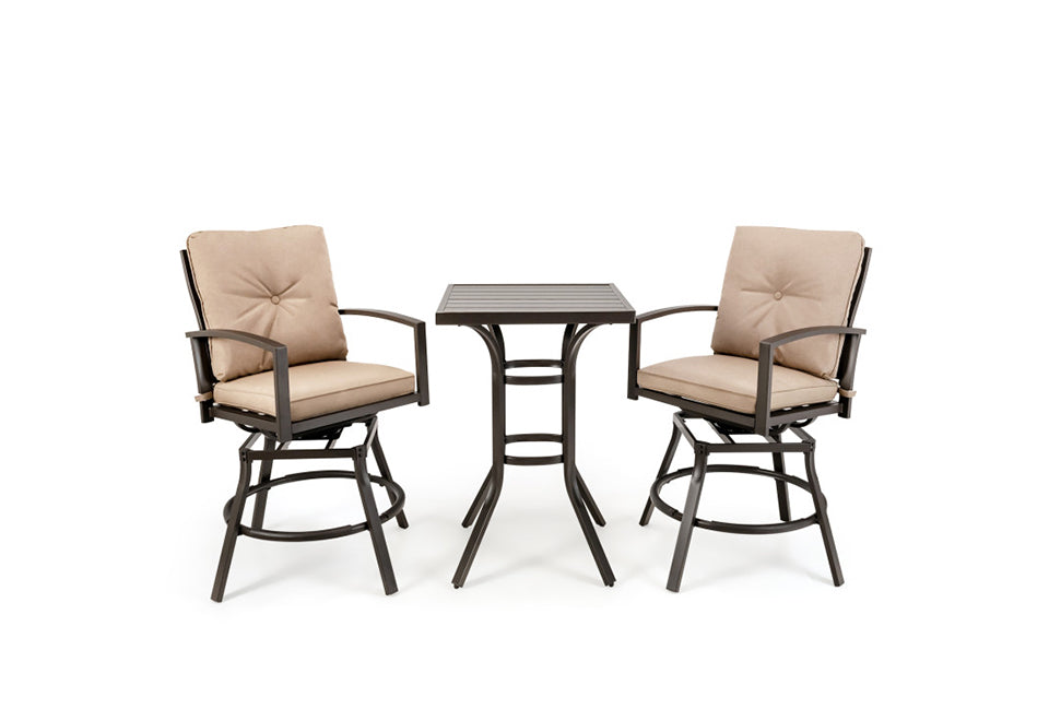 3-Piece Swivel Bar Table Set