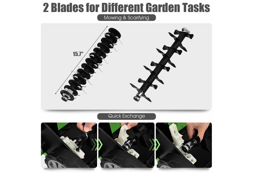 15'' Corded Electric Lawn Dethatcher