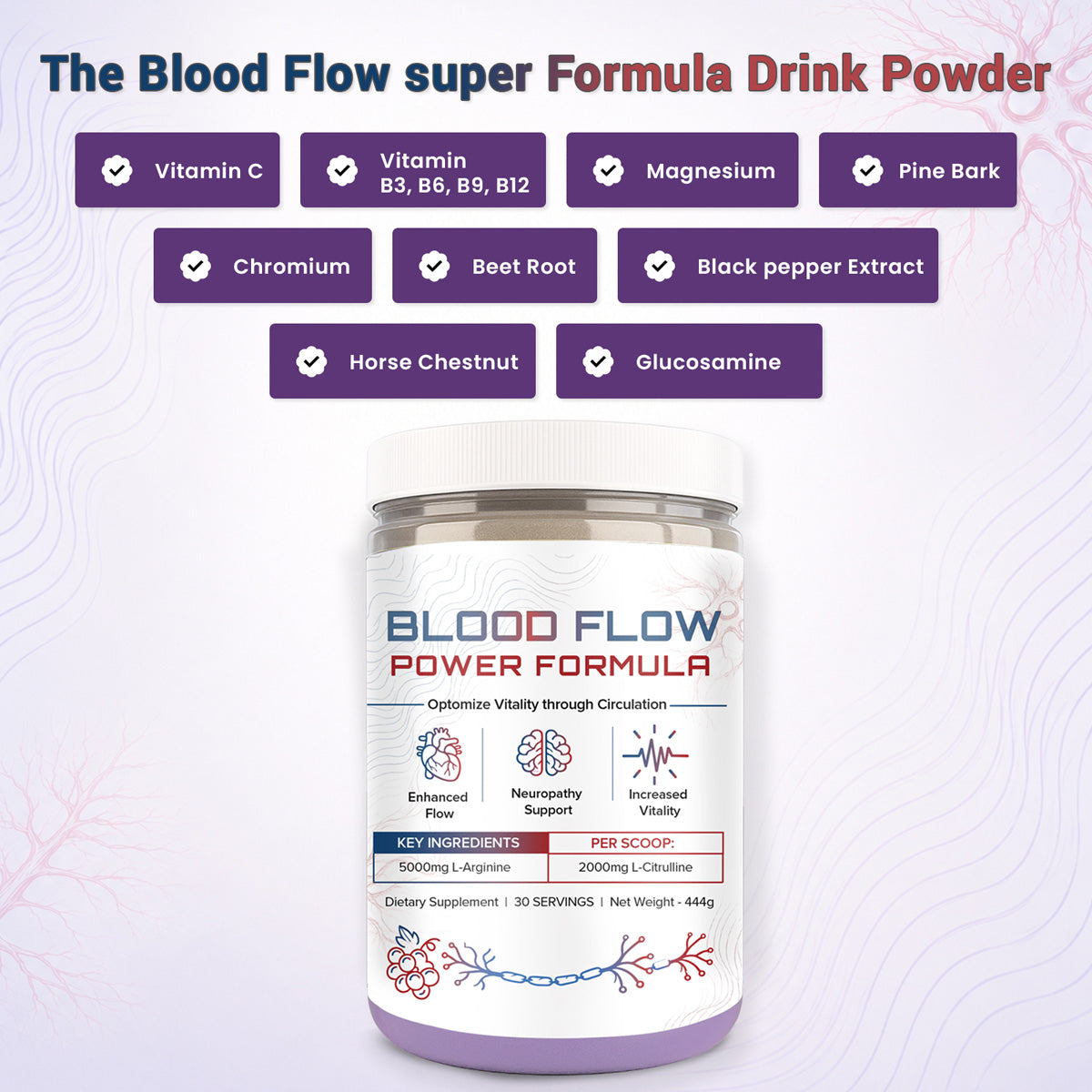 Blood Flow Power Formula Drink Powder
