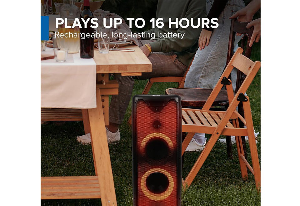 Bluetooth Party Speaker with LED Lights