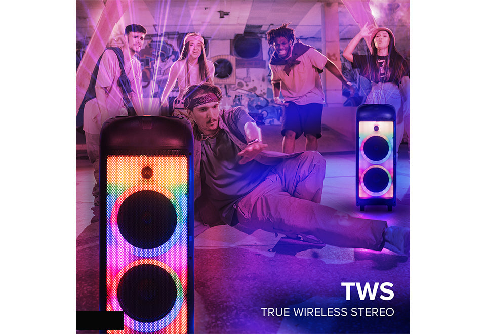 360° Portable Bluetooth Speaker With LED Party Lighting