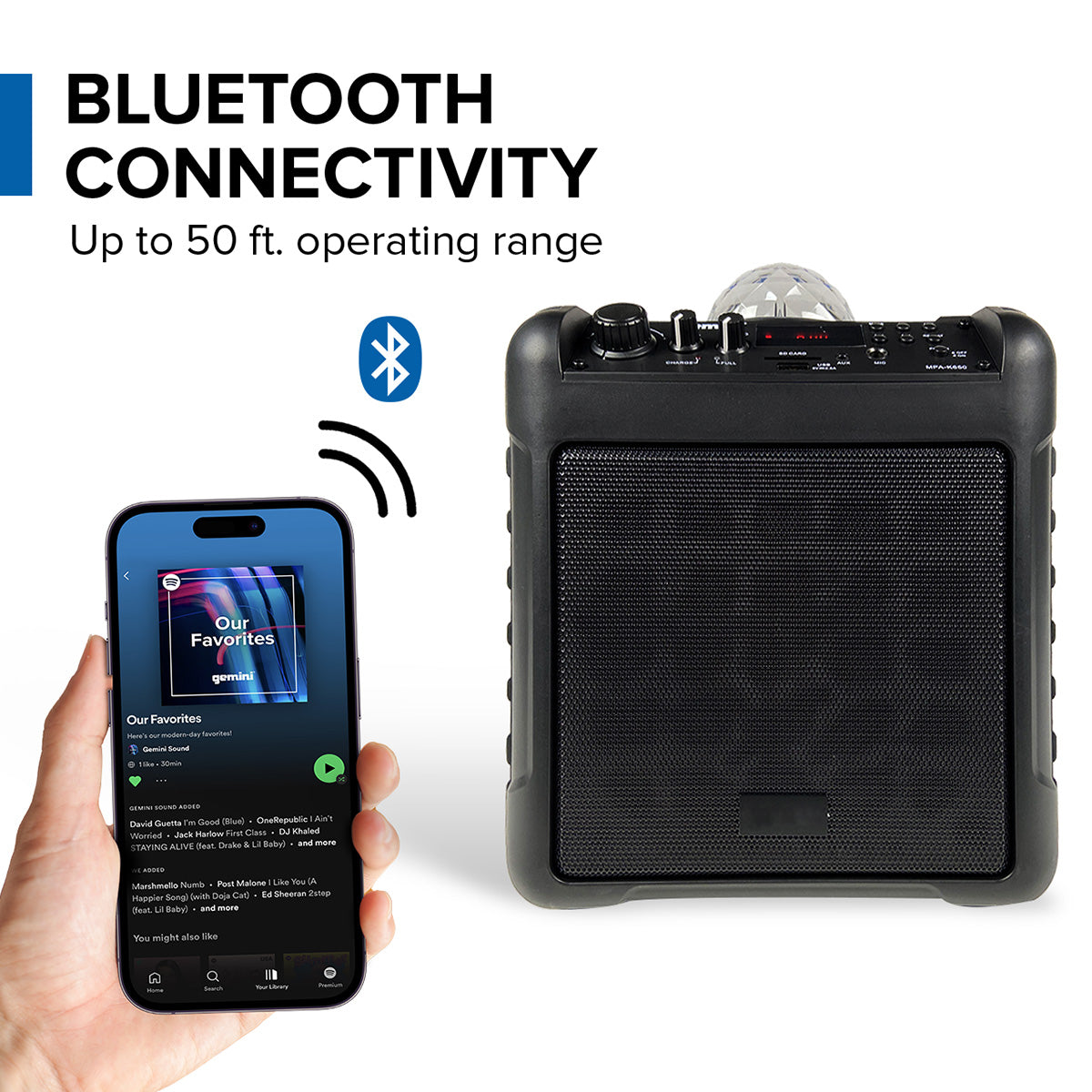 Portable Karaoke Party Speaker with LED Lights