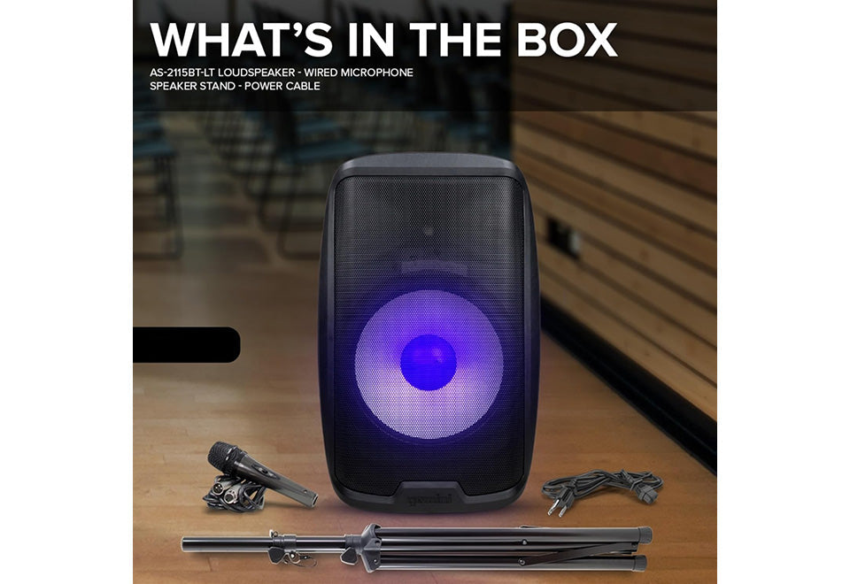 Beat-Synced LED Loudspeaker With Stand