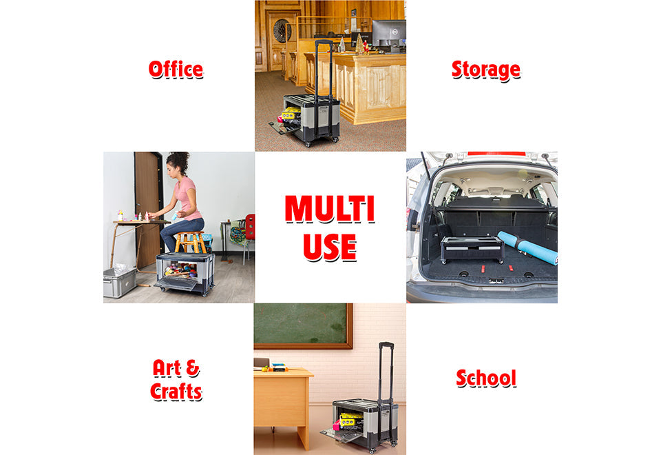 Quick Cart Extended Four Wheeled Rolling Crate