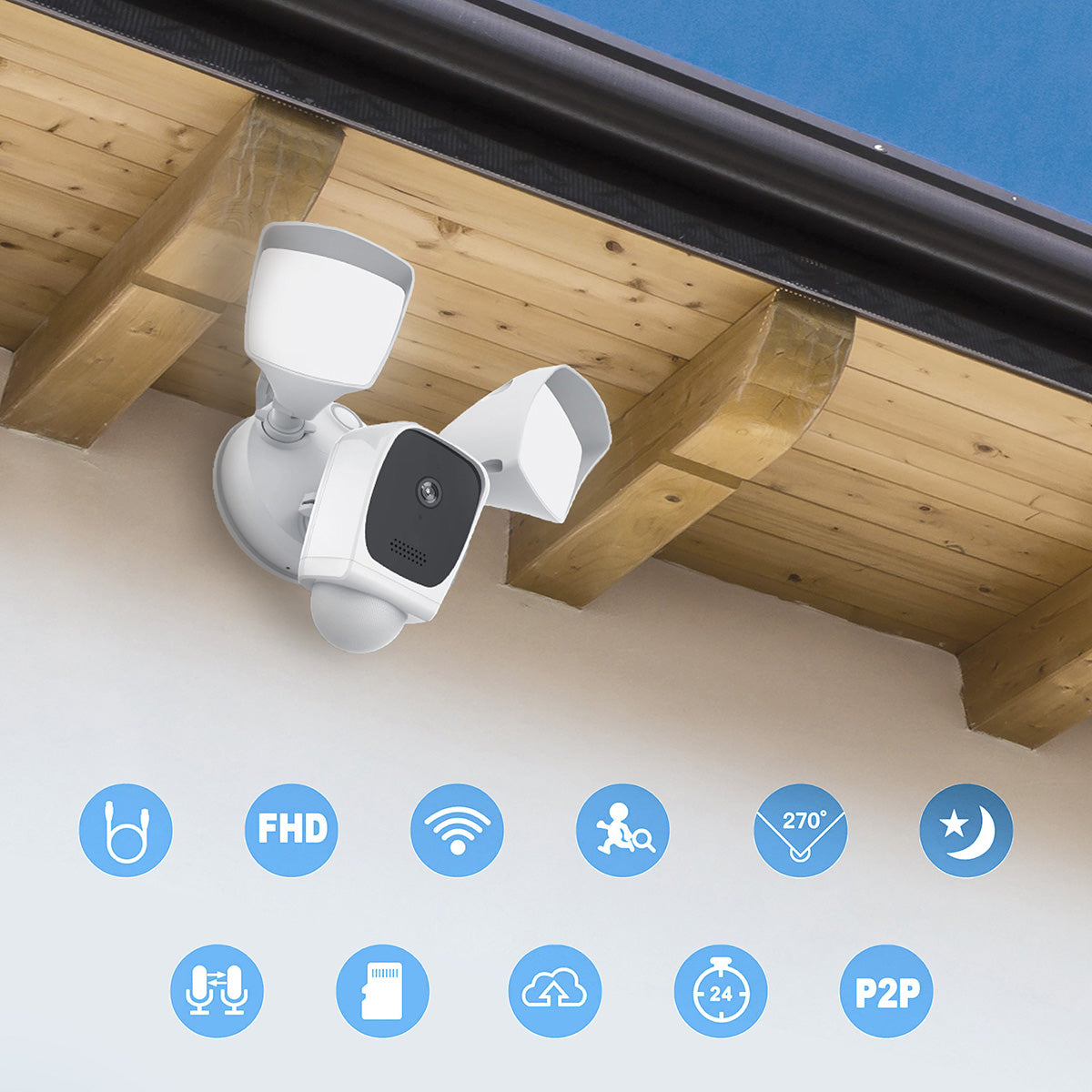 Smart Wi-Fi Floodlight Security Camera