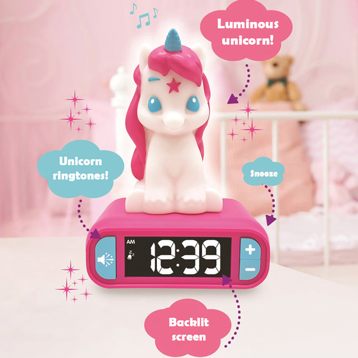 Unicorn Digital Alarm Clock with Nightlight