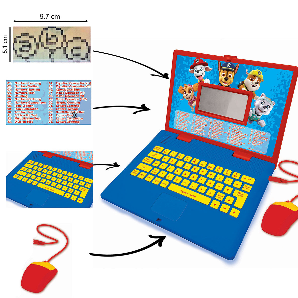 Paw Patrol Bilingual Talking Educational Laptop