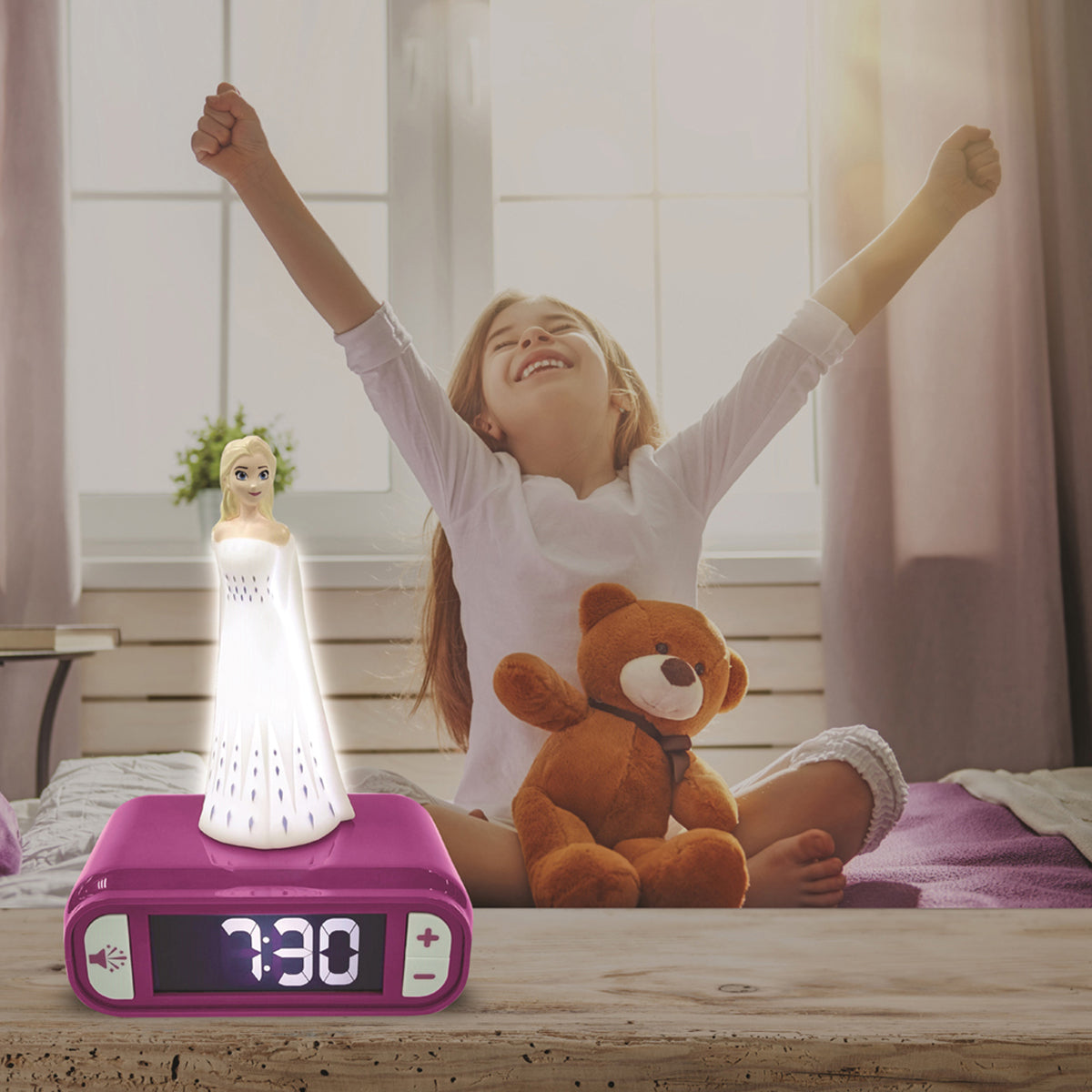 Disney Frozen Elsa Digital Alarm Clock with Nightlight