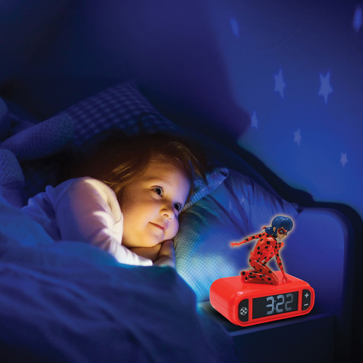 Miraculous Ladybug Digital Alarm Clock with Nightlight