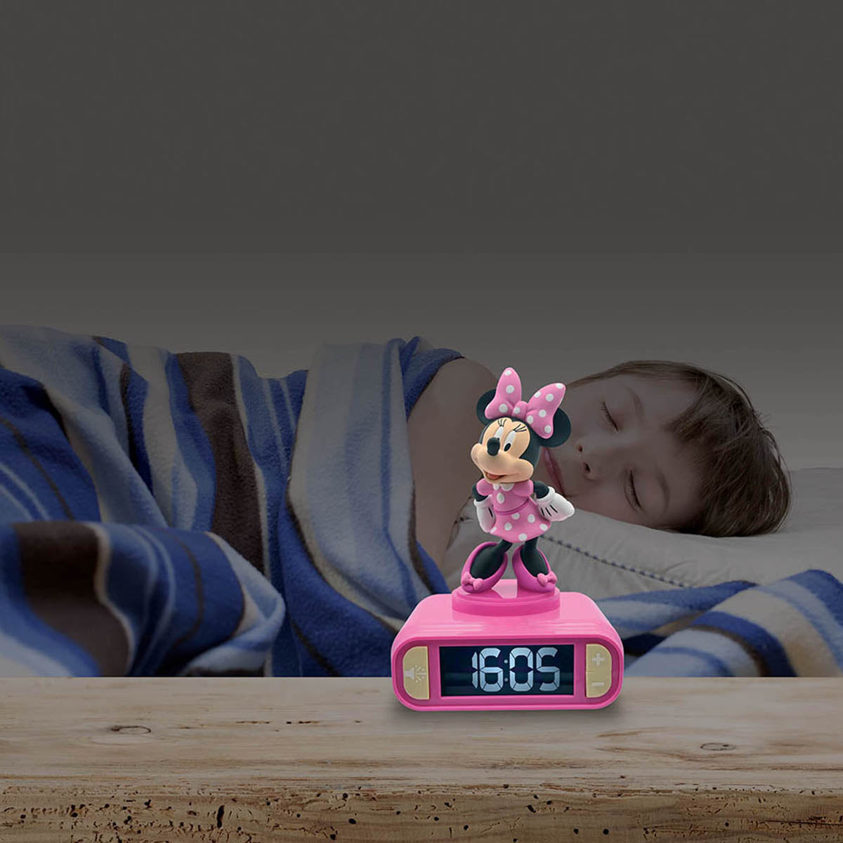Disney Minnie Mouse Digital Alarm Clock with Nightlight