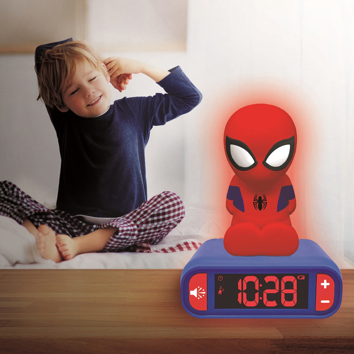 Spiderman Digital Alarm Clock with Nightlight