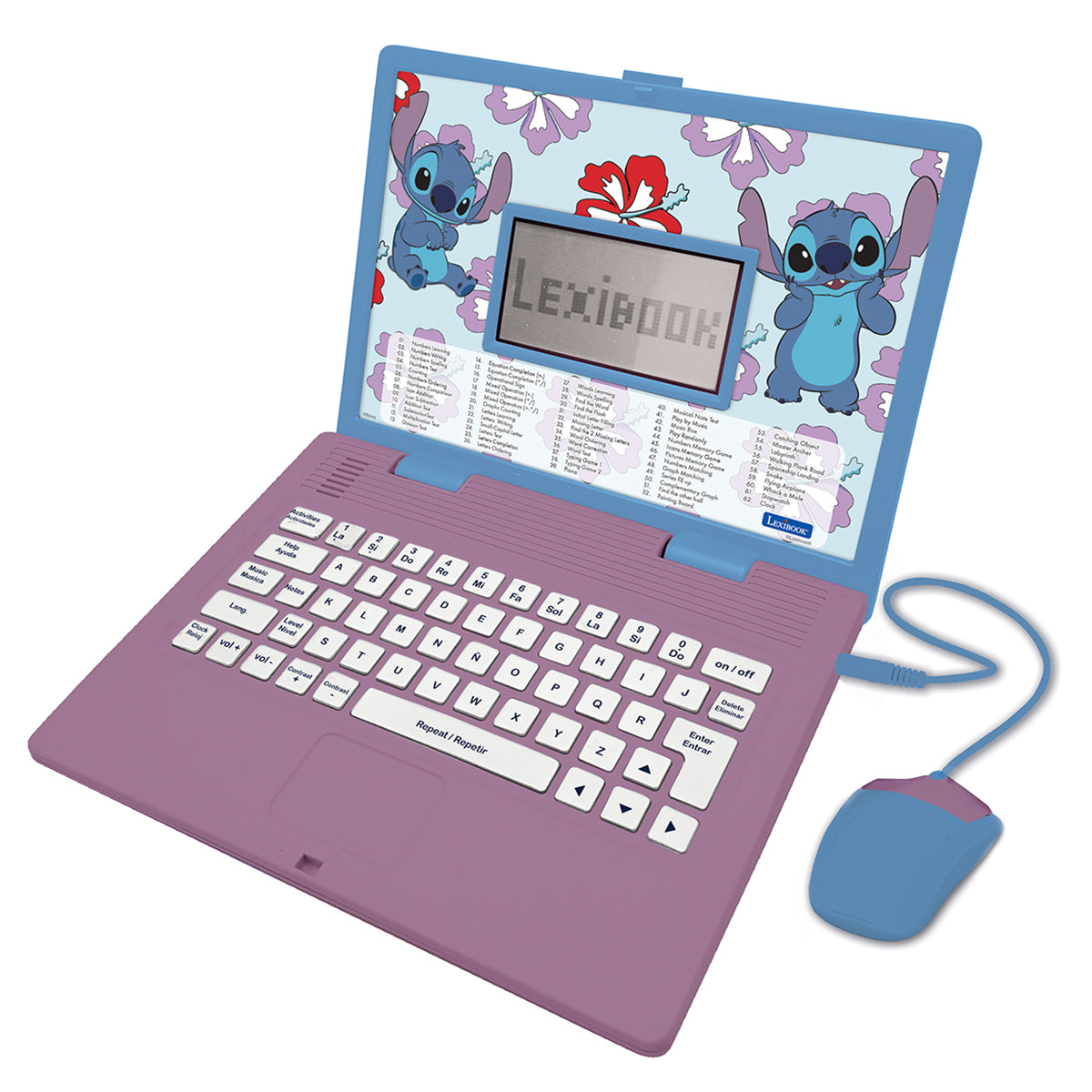 Disney Stitch Bilingual Talking Educational Laptop